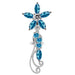 Flower Filigree Dangling Belly Moving Ring - Monster Piercing