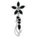 Flower Filigree Dangling Belly Moving Ring - Monster Piercing