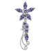 Flower Filigree Dangling Belly Moving Ring - Monster Piercing