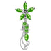 Flower Filigree Dangling Belly Moving Ring - Monster Piercing