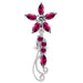 Flower Filigree Dangling Belly Moving Ring - Monster Piercing