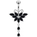 Butterfly Dangling Belly Moving Ring - Monster Piercing