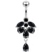 Elegant Pear Dangling Belly Moving Ring - Monster Piercing