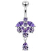 Elegant Pear Dangling Belly Moving Ring - Monster Piercing