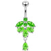 Elegant Pear Dangling Belly Moving Ring - Monster Piercing