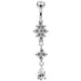 Charming Look Dangling Belly Moving Ring - Monster Piercing