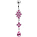 Charming Look Dangling Belly Moving Ring - Monster Piercing