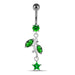 Star with Leaf Dangling Belly Moving Ring - Monster Piercing