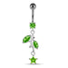 Star with Leaf Dangling Belly Moving Ring - Monster Piercing