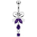 Neck Tie Dangling Belly Moving Ring - Monster Piercing