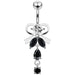 Neck Tie Dangling Belly Moving Ring - Monster Piercing