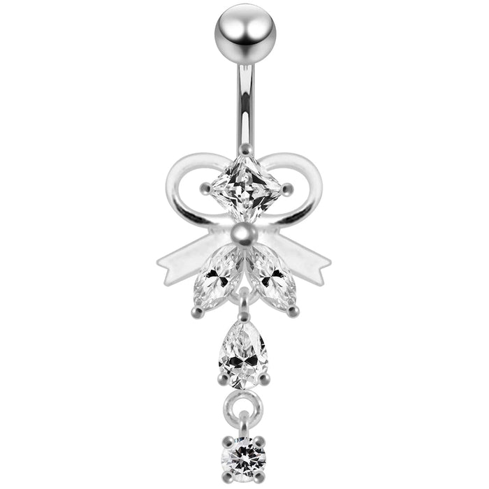 Neck Tie Dangling Belly Moving Ring - Monster Piercing