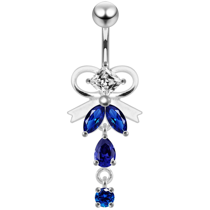 Neck Tie Dangling Belly Moving Ring - Monster Piercing