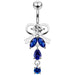 Neck Tie Dangling Belly Moving Ring - Monster Piercing