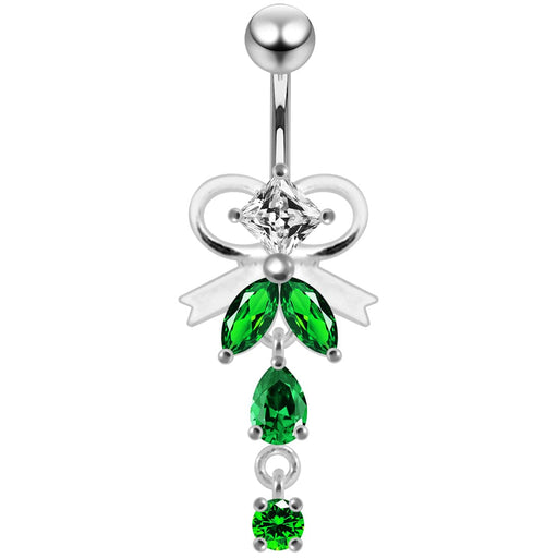 Neck Tie Dangling Belly Moving Ring - Monster Piercing