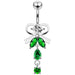 Neck Tie Dangling Belly Moving Ring - Monster Piercing