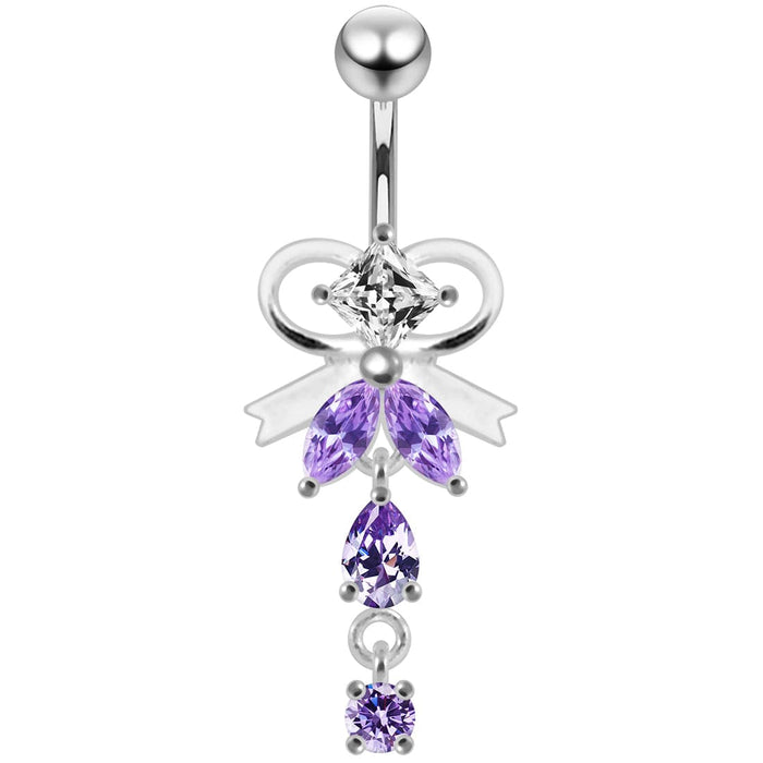 Neck Tie Dangling Belly Moving Ring - Monster Piercing