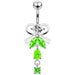 Neck Tie Dangling Belly Moving Ring - Monster Piercing