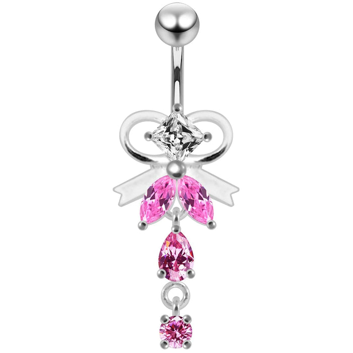 Neck Tie Dangling Belly Moving Ring - Monster Piercing