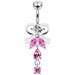 Neck Tie Dangling Belly Moving Ring - Monster Piercing