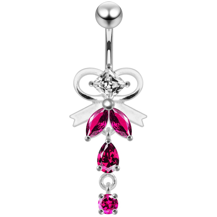 Neck Tie Dangling Belly Moving Ring - Monster Piercing