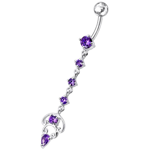 Longer Dangling Belly Moving Ring - Monster Piercing