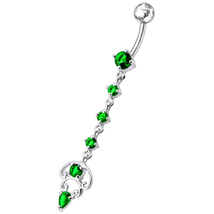 Longer Dangling Belly Moving Ring - Monster Piercing