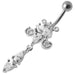 Reverse Butterfly Dangling Belly Moving Ring - Monster Piercing