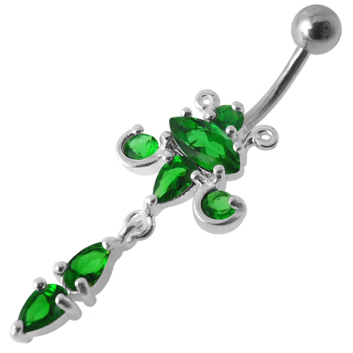 Reverse Butterfly Dangling Belly Moving Ring - Monster Piercing