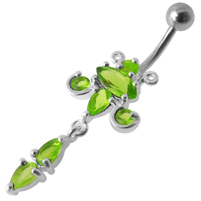 Reverse Butterfly Dangling Belly Moving Ring - Monster Piercing