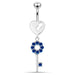 Heart Open Key Belly Moving Ring - Monster Piercing