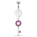 Heart Open Key Belly Moving Ring - Monster Piercing