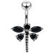 Jeweled Dragonfly Non-Moving Belly Ring - Monster Piercing