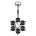 Jeweled Flower Navel Belly Ring - Monster Piercing