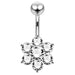 Jeweled Flower Navel Belly Ring - Monster Piercing