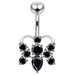 Jeweled Bee Non-Moving Belly Ring - Monster Piercing