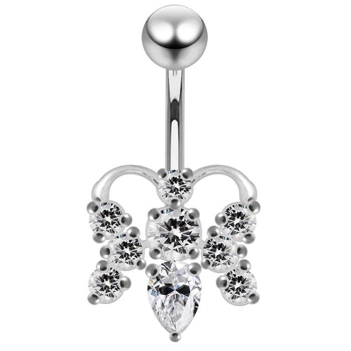 Jeweled Bee Non-Moving Belly Ring - Monster Piercing