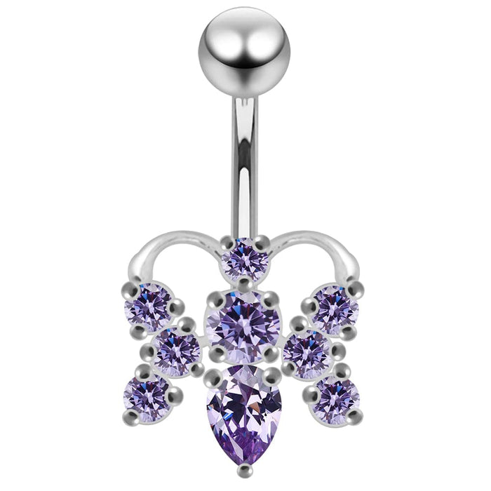 Jeweled Bee Non-Moving Belly Ring - Monster Piercing