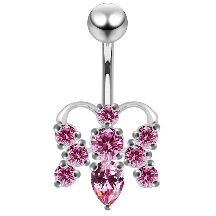 Jeweled Bee Non-Moving Belly Ring - Monster Piercing