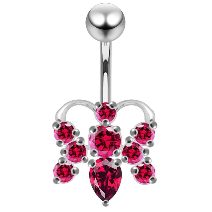 Jeweled Bee Non-Moving Belly Ring - Monster Piercing