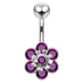 Jeweled Flower Navel Belly Banana - Monster Piercing