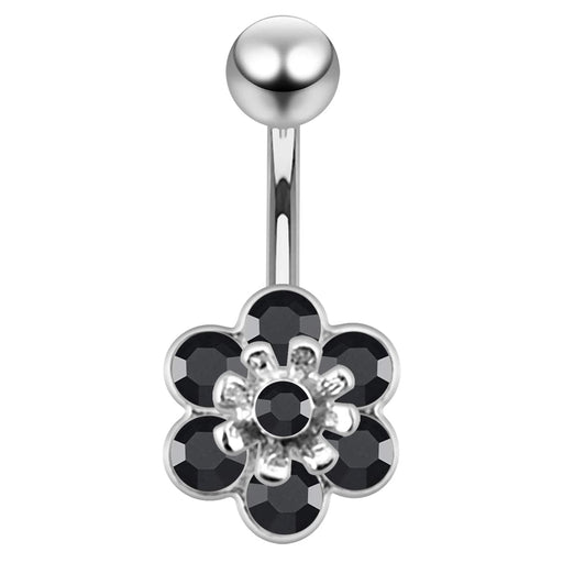 Jeweled Flower Navel Belly Banana - Monster Piercing