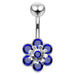 Jeweled Flower Navel Belly Banana - Monster Piercing