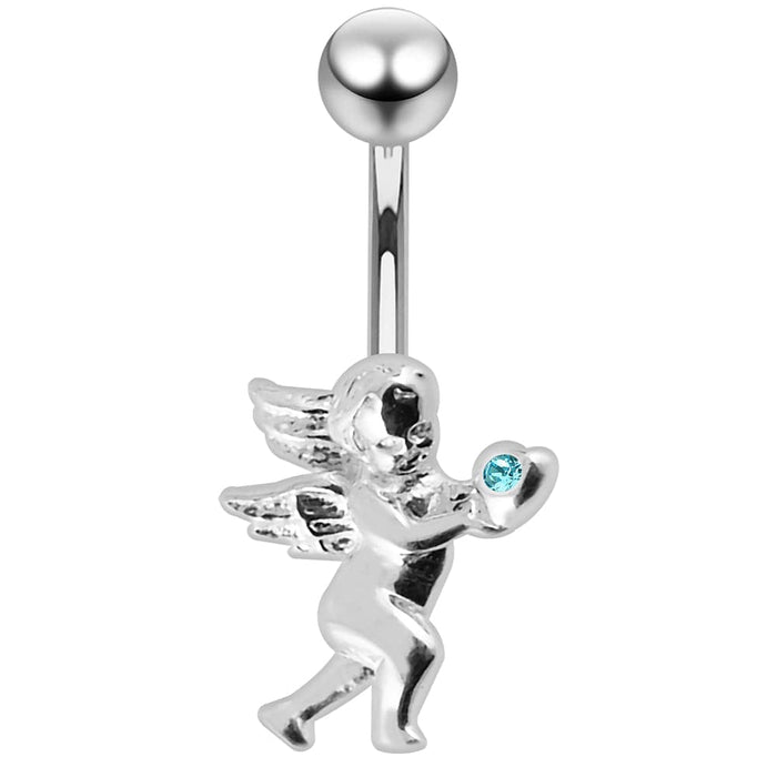 Jeweled Angel Belly Button Ring - Monster Piercing