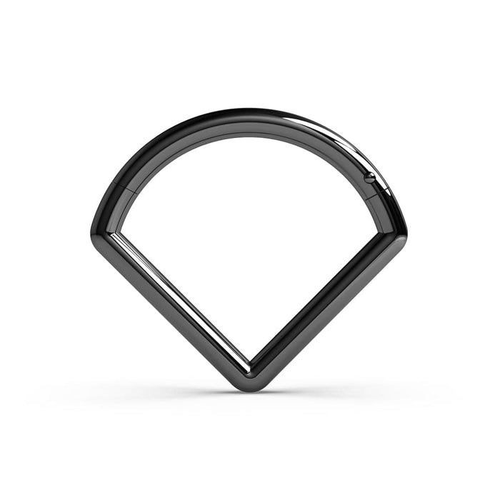 Triangle Septum Ring V-Shape Classic Hinged Segment Ring - Monster Piercing