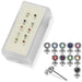 925 Sterling Silver 10pcs CZ Jewelled Gender Symbol Straight End Nose Stud Box - Monster Piercing