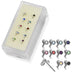 925 Sterling Silver 10pcs CZ Jewelled Sea Horse  Straight End Nose Stud Box - Monster Piercing