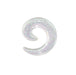 UV White Color Glitter Spiral Ear Expander - Monster Piercing