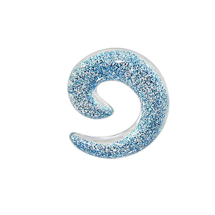 UV Glitter Spiral Ear Stretcher - Monster Piercing