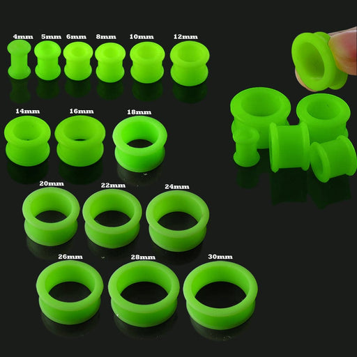 Green Silicone Ear Tunnel - Monster Piercing